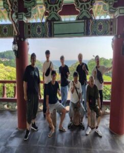 済州島旅行集合写真