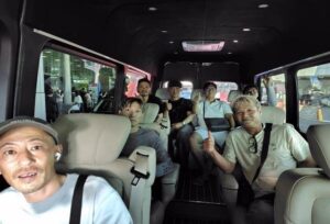 済州島旅行車内